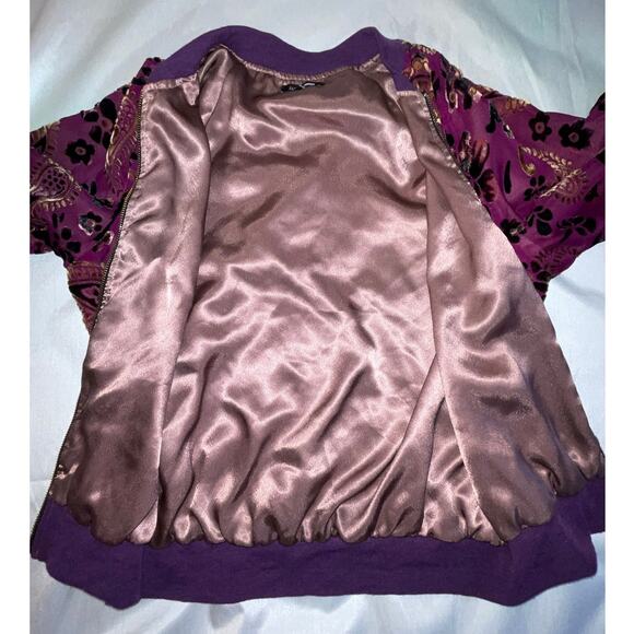Fashion Nova Purple Brocade Jacket - Size S - Fully Lined & Gorgeous - Picture 3 of 11